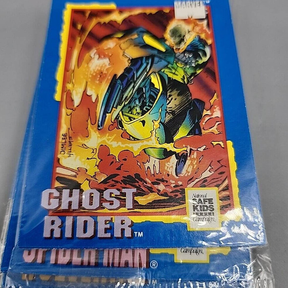 Marvel Trading Cards 1991Treats Safe Kids Campaign Impel 4 Unopened Packs - Picture 6 of 8